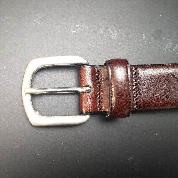 Florsheim Made in Italy Men's Size 30 Brown Full Grain Italian Leather Belt - Picture 1 of 9